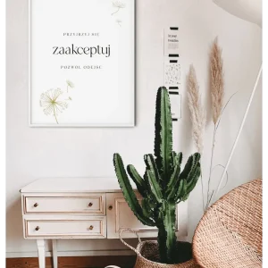Plakat Przyjrzyj się, zaakceptuj, pozwól odejść